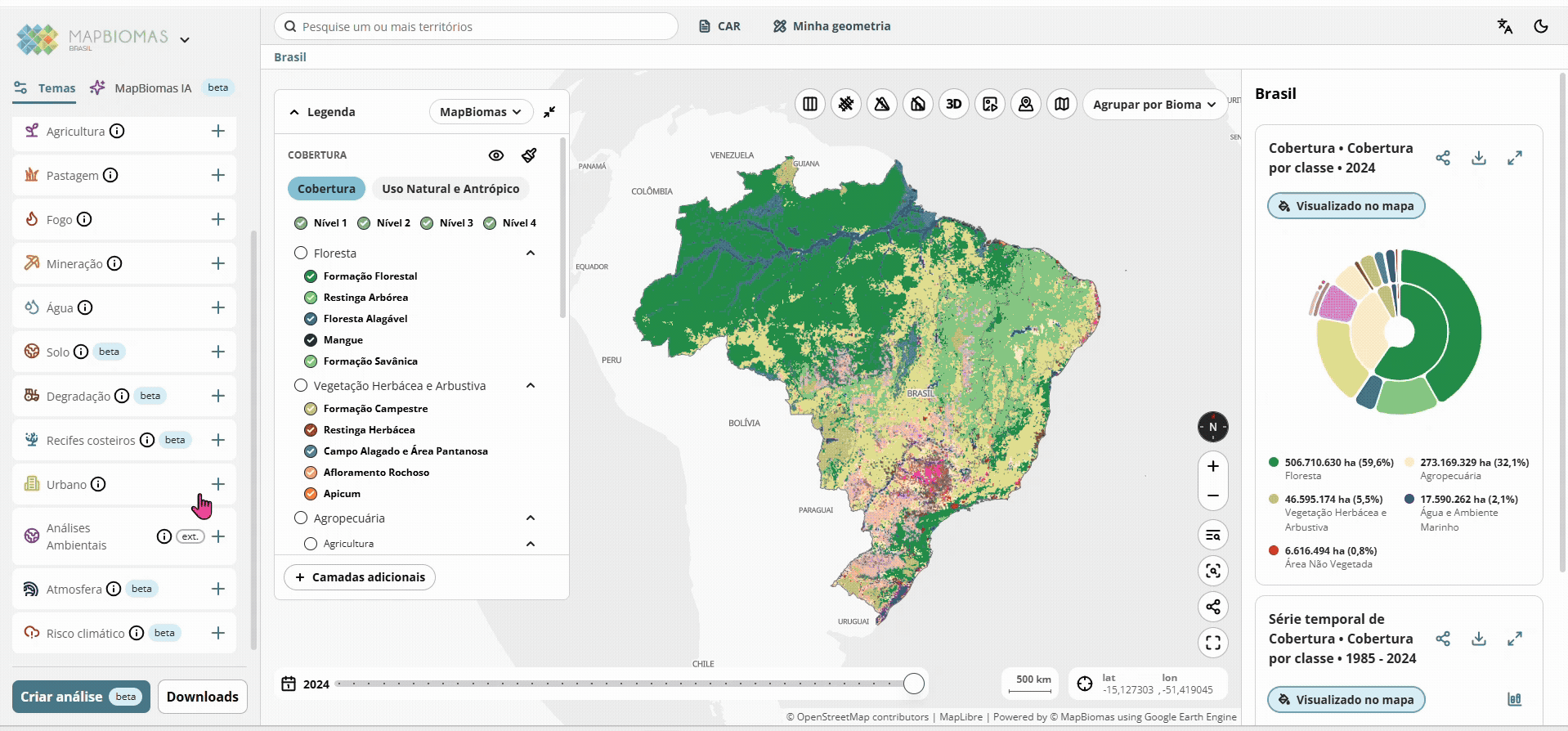 Tutorial de acesso aos dados de declividade urbana na Plataforma MapBiomas